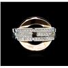 Image 2 : 0.24 ctw Diamond Ring - 14KT White and Rose Gold