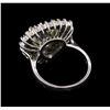 Image 3 : 3.65 ctw Light Yellow Diamond Ring - 14KT White Gold