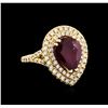 Image 1 : 14KT Yellow Gold 4.29 ctw Ruby and Diamond Ring