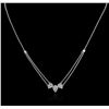 Image 2 : 14KT White Gold 0.65 ctw Diamond Necklace