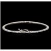 Image 2 : 14KT White Gold 2.05 ctw Diamond Bangle Bracelet