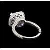 Image 3 : 18KT White Gold 1.44 ctw Tanzanite and Diamond Ring