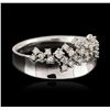 Image 1 : 14KT White Gold 0.38 ctw Diamond Ring