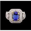 Image 2 : 14KT Two-Tone 2.79 ctw Tanzanite and Diamond Ring