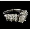 Image 1 : 3.35 ctw Diamond Ring - 18KT White Gold