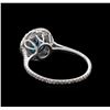 Image 3 : 1.22 ctw Fancy Blue Diamond Ring - 14KT White Gold