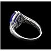 Image 3 : 14KT White Gold 1.57 ctw Tanzanite and Diamond Ring