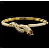 Image 1 : 0.28 ctw Ruby and Diamond Bracelet - 18KT Yellow Gold