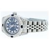 Image 8 : Rolex SS Blue String VVS Diamond and Sapphire DateJust Ladies Watch