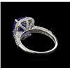 Image 3 : 3.65 ctw Tanzanite and Diamond Ring - 14KT White Gold