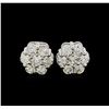 Image 1 : 14KT White Gold 1.57 ctw Diamond Earrings