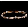 Image 2 : 14KT Two-Tone Gold 0.67 ctw Diamond Bracelet