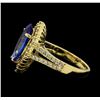 Image 3 : 2.90 ctw Tanzanite and Diamond Ring - 14KT Yellow Gold