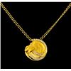 Image 1 : Carrera y Carrera 0.40 ctw Diamond Necklace - 18KT Yellow Gold