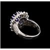 Image 3 : 14KT White Gold 5.17 ctw Tanzanite and Diamond Ring