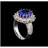 Image 4 : 14KT White Gold 5.17 ctw Tanzanite and Diamond Ring