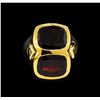 Image 2 : Crayola 10.90 ctw Garnet Ring - .925 Silver