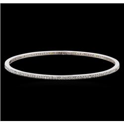 1.00 ctw Diamond Bangle Bracelet - 14KT White Gold