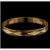 Image 1 : Diamond Cut Bangle Bracelet - 18KT Yellow Gold