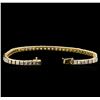 Image 3 : 6.30 ctw Diamond Tennis Bracelet - 18KT Yellow Gold