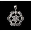 Image 1 : 0.32 ctw Diamond Pendant - 14KT White Gold