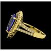 Image 3 : 3.10 ctw Tanzanite and Diamond Ring - 14KT Yellow Gold