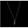 Image 2 : 14KT Yellow Gold 0.30 ctw Diamond Pendant With Chain