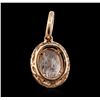 Image 2 : 14KT Rose Gold 1.70 ctw Morganite and Diamond Pendant