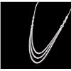 Image 3 : 14KT White Gold 11.60 ctw Diamond Necklace