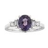 Image 1 : 2.01 ctw Purple Sapphire and Diamond Ring - 18KT White Gold