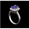 Image 4 : 14KT White Gold 1.47 ctw Tanzanite and Diamond Ring