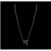 Image 2 : 14KT Rose Gold Bow Necklace