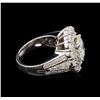 Image 3 : GIA Cert 5.50 ctw Diamond Ring - 14KT White Gold