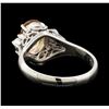 Image 3 : 1.17 ctw Imperial Topaz and Diamond Ring - Platinum