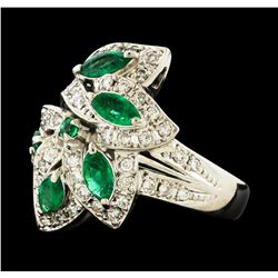 1.18 ctw Emerald and Diamond Ring - Platinum