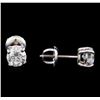 Image 2 : 1.02 ctw Diamond Stud Earrings - 14KT White Gold