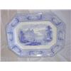 Blue transfer ware meat platter