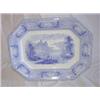 Image 1 : Blue transfer ware meat platter