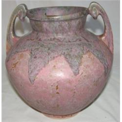 Roseville Carnelian double handled urn