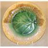 Image 1 : Majolica plate with leaf decoration