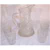 Image 1 : 5 piece cut & etched crystal water set