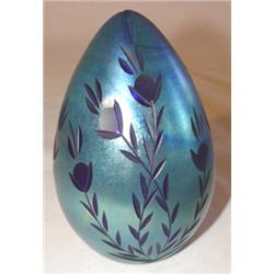 Vandermark art glass egg