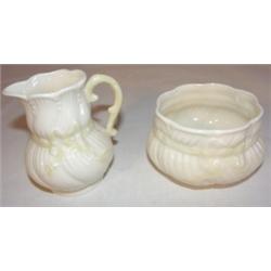 Irish Belleek sugar & creamer