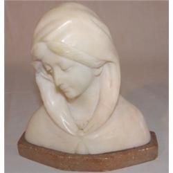 Alabaster carving of Virgin Mary