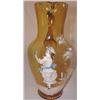 Image 2 : Mary Gregory amber glass enameled pitcher