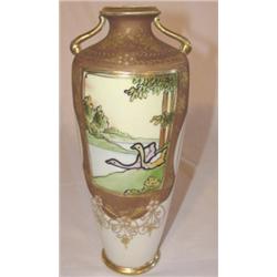 Nippon hand painted vase