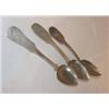 Image 1 : 3 coin silver table spoons