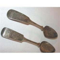 2 coin silver tea spoons