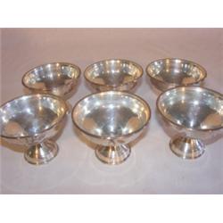 6 National Sterling silver cups