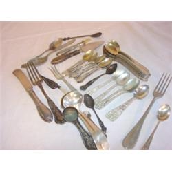 24 pieces of silver handled flatware